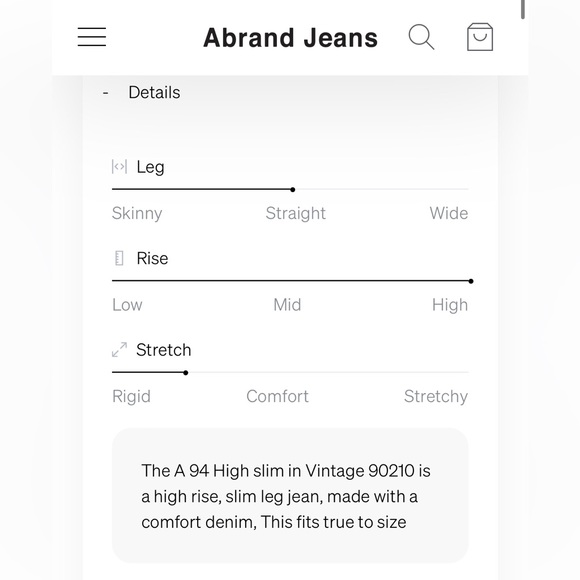 A Brand A94 High Slim Petite Vintage 90210 - Picture 6 of 7